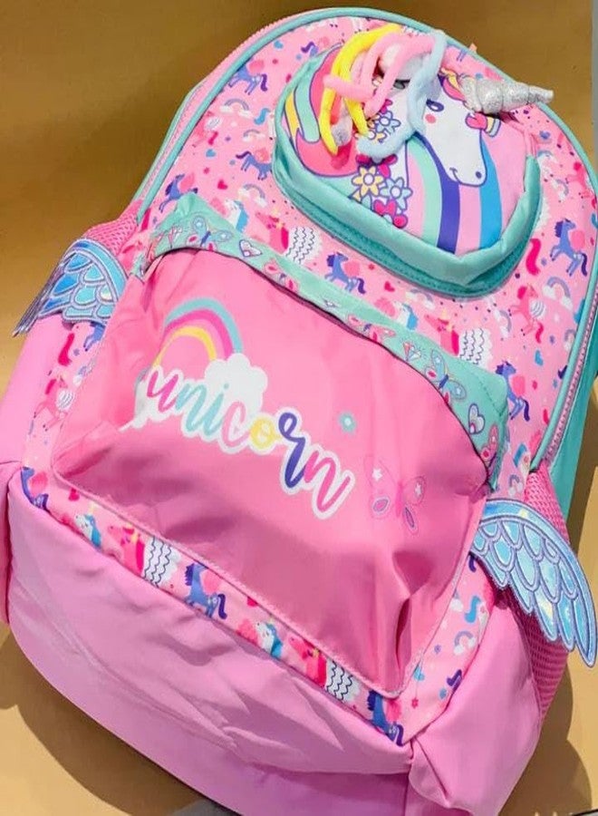 TEMSON School Backpack For Kids - Stylish Large Capacity School Bag For Kids, Travel, Camping, Burden-Relief School Backpack For Kids (U2055) (Unicorn - Pink) - Image 2